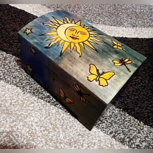 Custom handcrafted wooden keepsake box